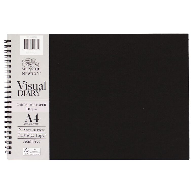 Winsor & Newton Visual Diary Landscape 110gsm A4 60 Sheets, , hi-res