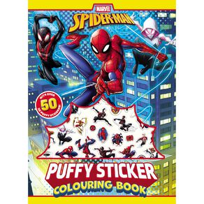 Marvel: Spider-Man Puffy Sticker Colouring Book