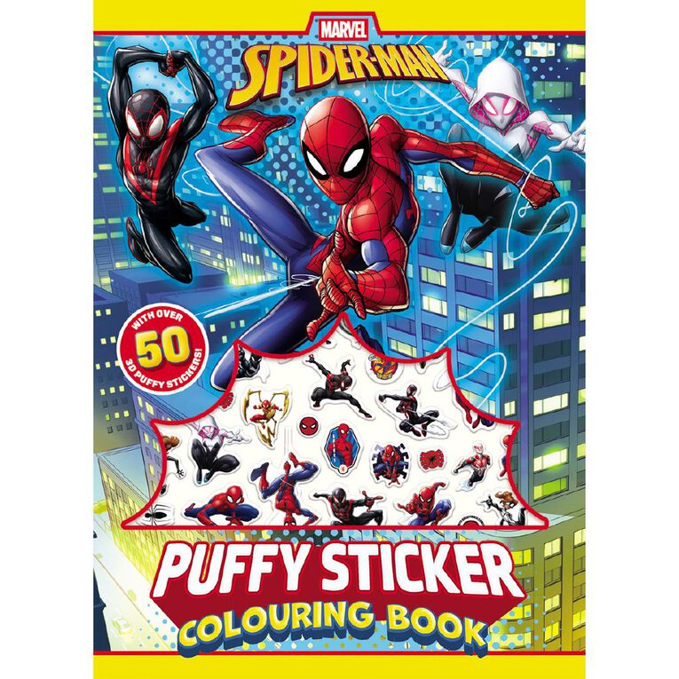 Marvel: Spider-Man Puffy Sticker Colouring Book, , hi-res