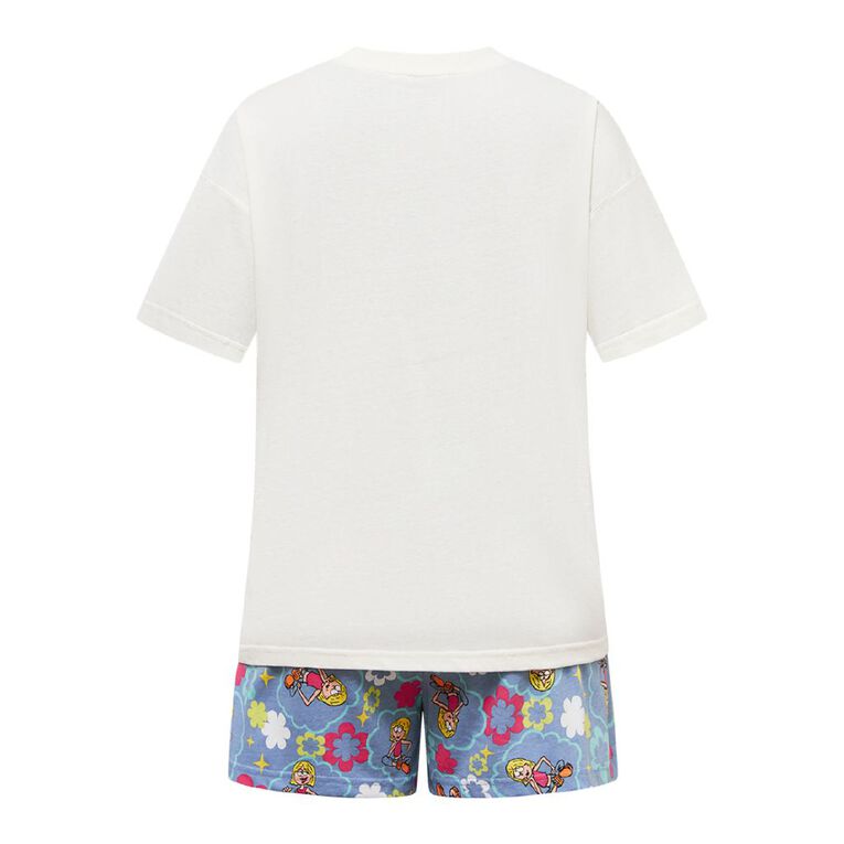 Disney Lizzie McGuire Boxy T-Shirt and Short Pyjama Set, Cream, hi-res