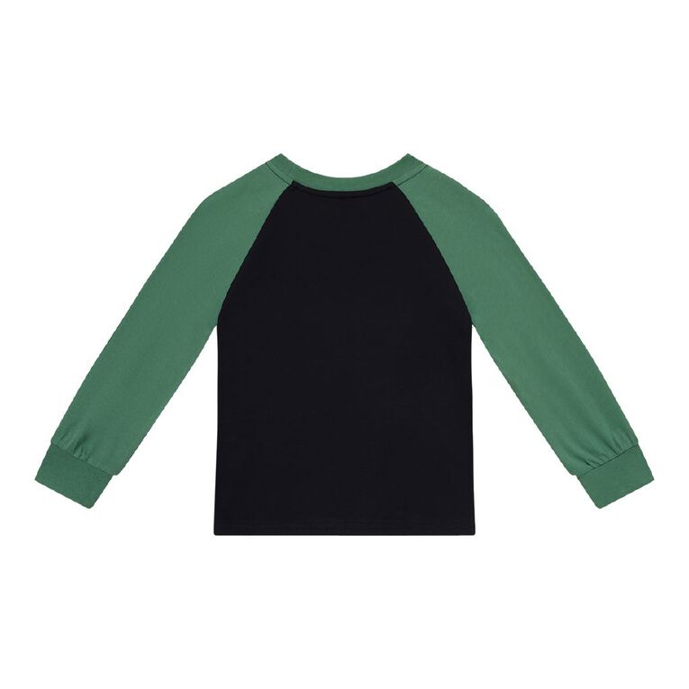 Young Original Long Sleeve Raglan Tee, Blue Dark, hi-res