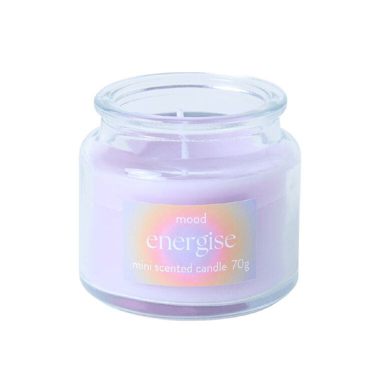 Living & Co Mood Mini Scented Candle Energise Citrus 70g, , hi-res