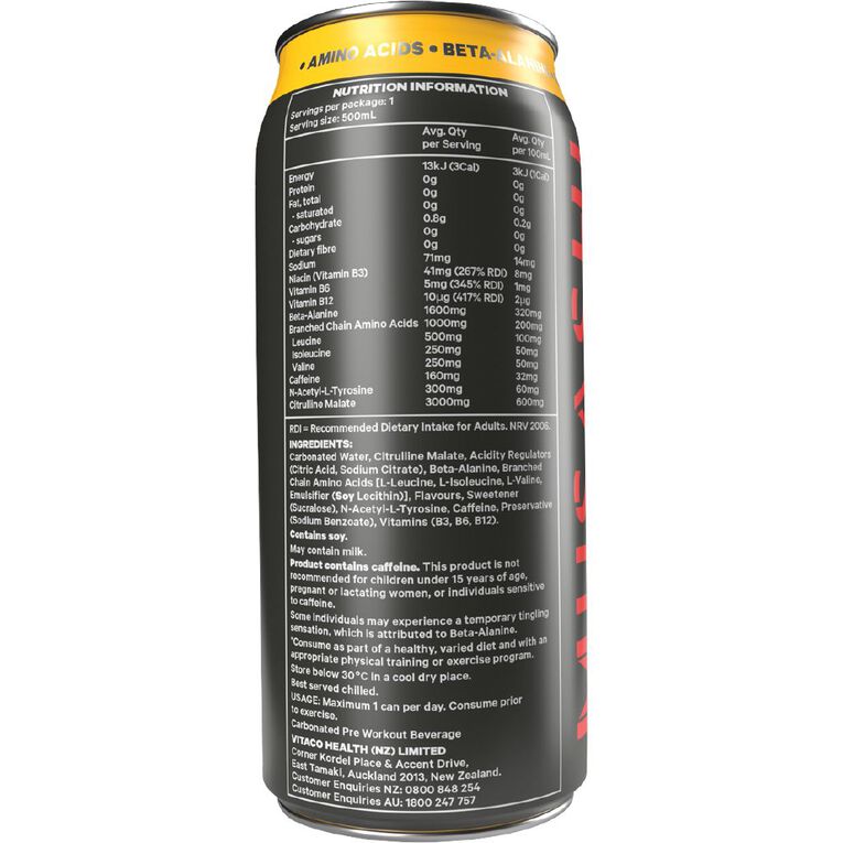 Musashi Mango Energy Drink 500ml, , hi-res