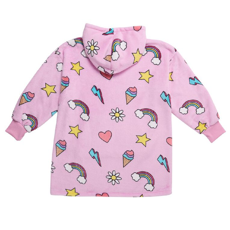 H&H Girls' Plush Coral Fleece Hoodie, Pink Light, hi-res