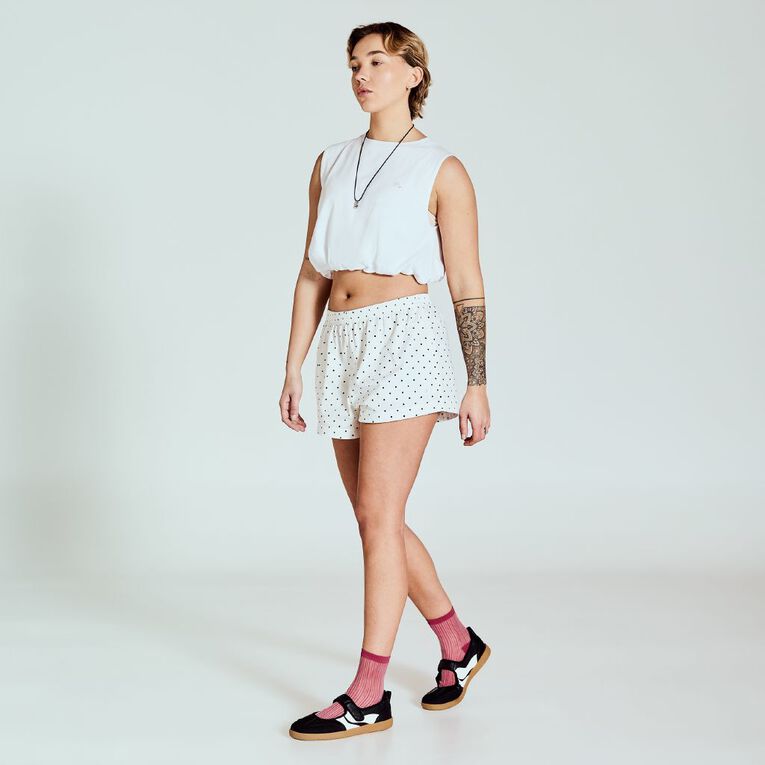 BRDRLESS Billie Sleeveless Muscle Tank, White, hi-res
