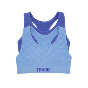 Tradie Girls' Seamfree Crop 2 Pack