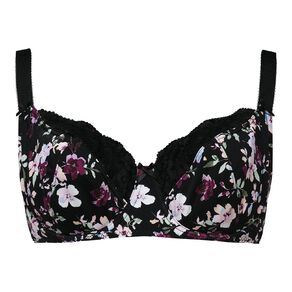 H&H Women's Ivy Solid Lace Full Cup Bra