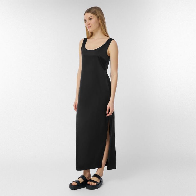 H&H Women's Event Sleeveless Satin Dress Black | The Warehouse