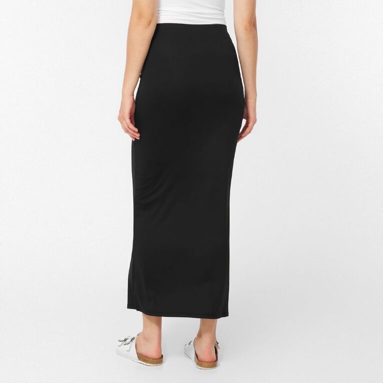 H&H Women's Contour Maxi Skirt, Black, hi-res