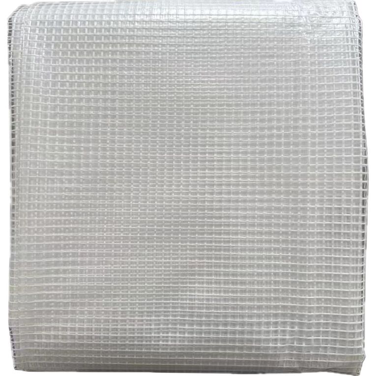 Mako Clear View PE Tarpaulin 135gsm 4 x 6ft Finished Size, , hi-res