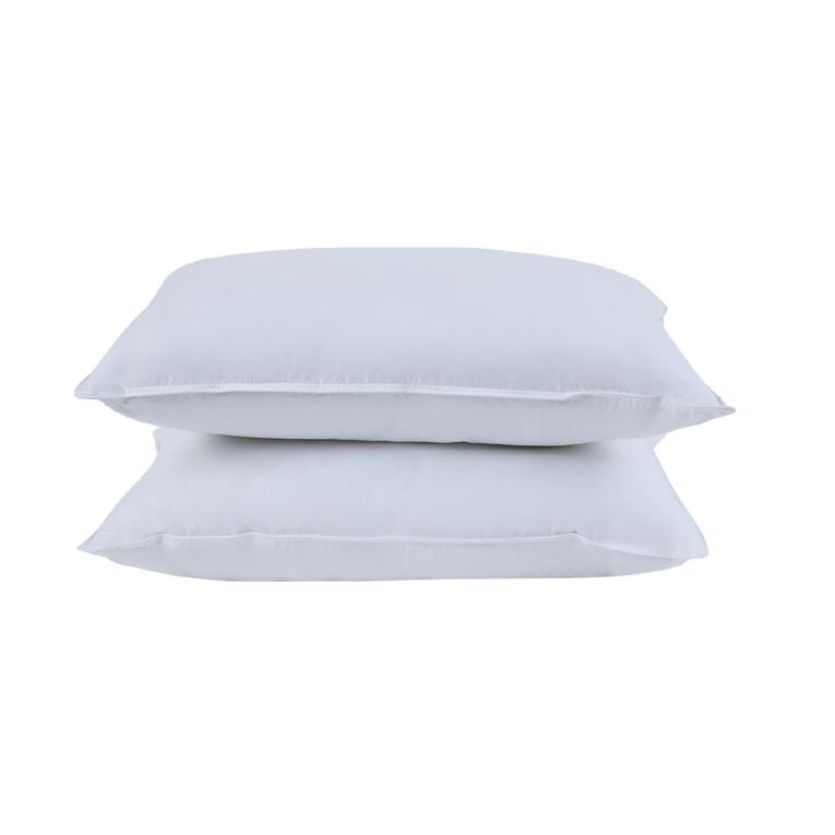 Living & Co Pillow Cotton Cover 2 Pack Firm White 2 Pack, , hi-res