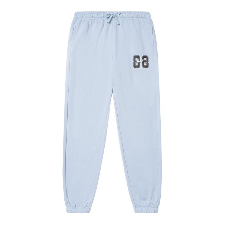 Young Original Printed Cuffed Trackpants, Blue Light, hi-res