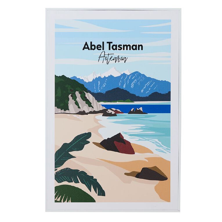 Living & Co Abel Tasman Travel Print Framed Canvas 60cm x 90cm, , hi-res
