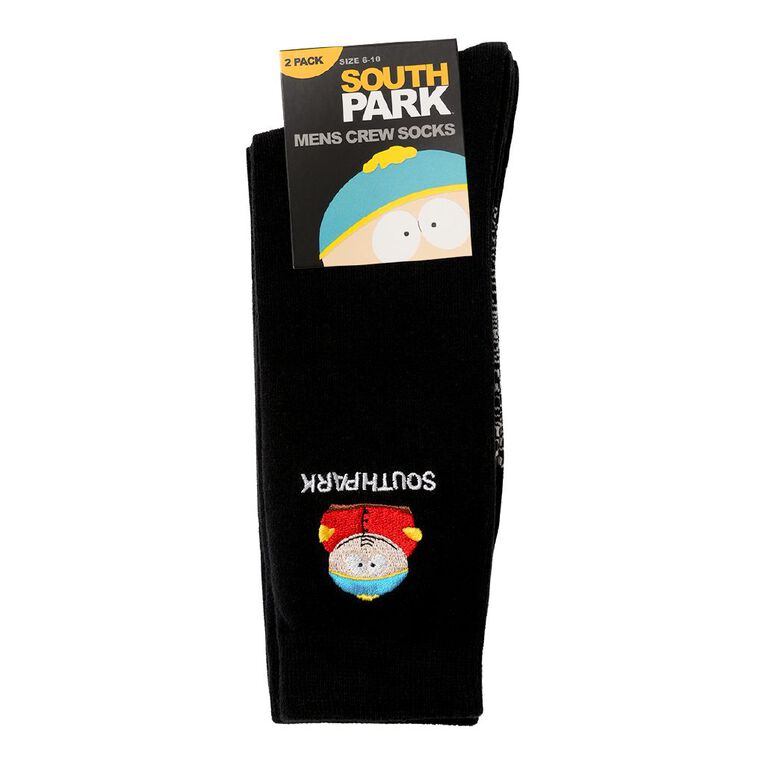 South Park Crew Socks 2 Pack, Black, hi-res