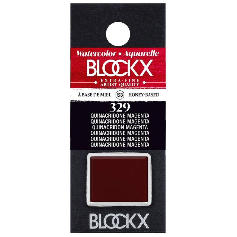 BLOCKX Watercolour Half Pan S3 329 Quinacridone Magenta, , hi-res