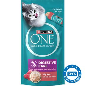 PURINA ONE Digestive Care Jelly Tuna Cat Treats 4 x 14g