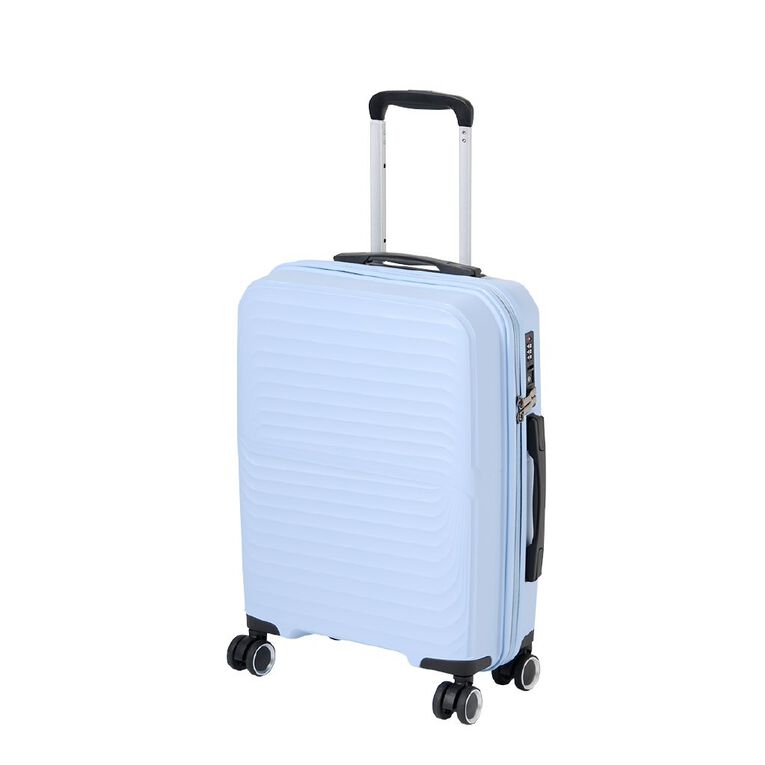 Intrepid 50cm Hardside Checked Suitcase Blue, , hi-res