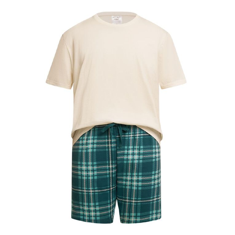 H&H Men's Knit Pyjama Set, Green Dark, hi-res