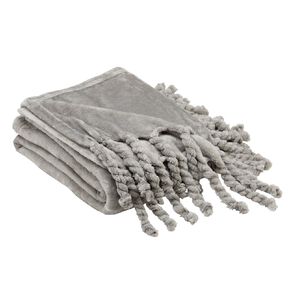 Living & Co Plush Throw Grey 127cm x 152cm
