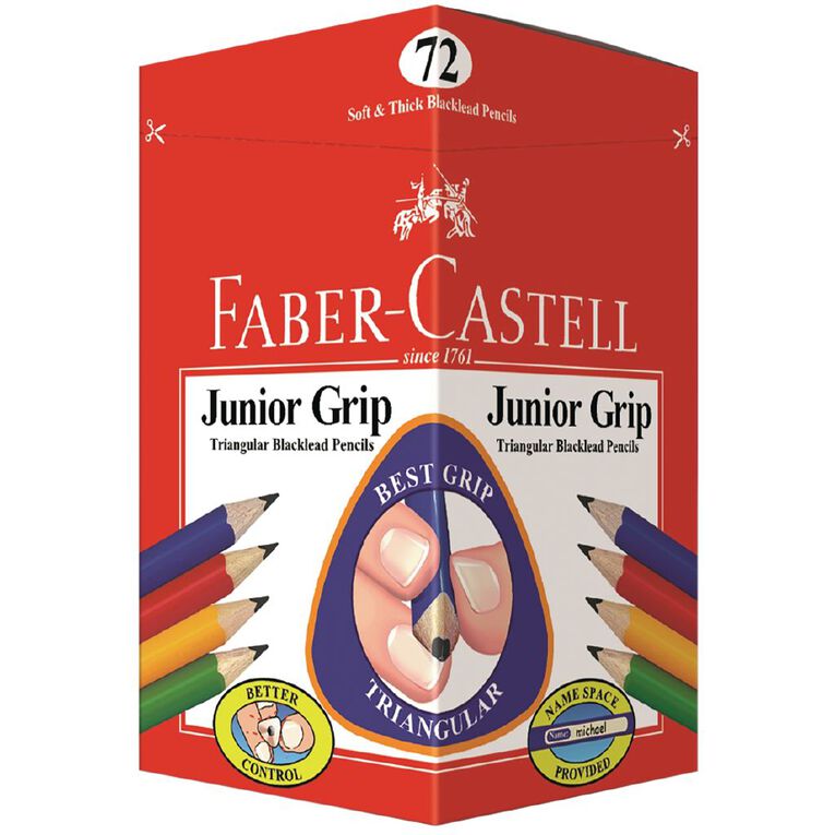 Faber-Castell Junior Grip Blacklead Pencil Hb Black, , hi-res
