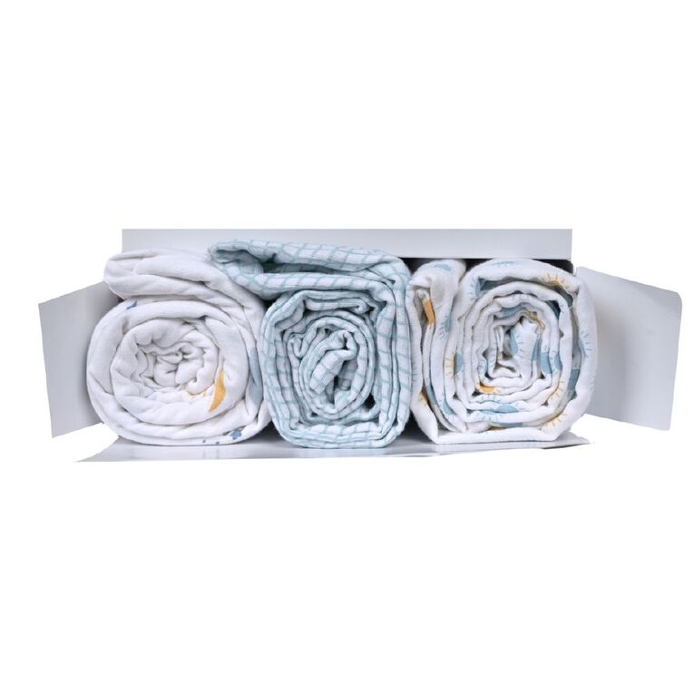 Babywise Muslin Wrap Stripe 3 Pack, , hi-res
