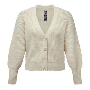 H&H Women's Long Puff Sleeve Cardi