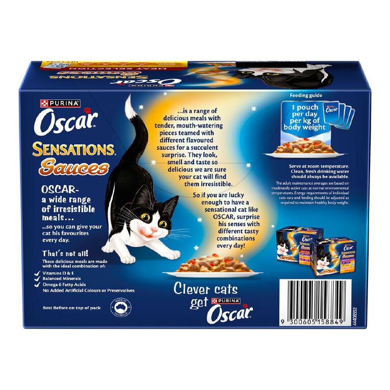 Oscar Sensations Sauces Meat Selection Wet Cat Food 12 x 85g, , hi-res