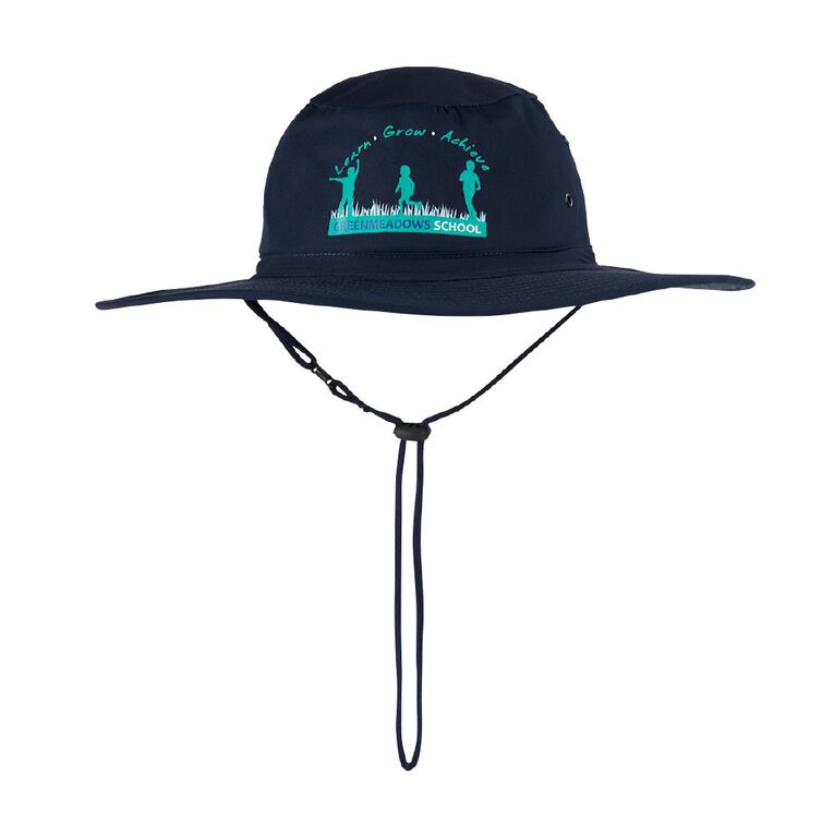 Schooltex Greenmeadows School Aussie Hat with Transfer, Navy, hi-res