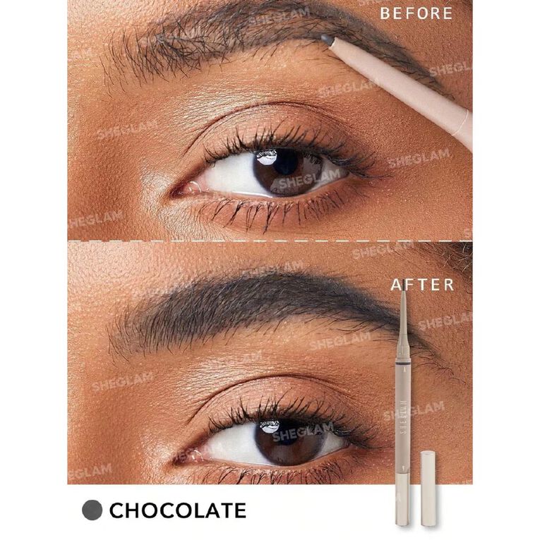 Sheglam Brows on Demand 2 in 1 Brow Pencil Chocolate, , hi-res