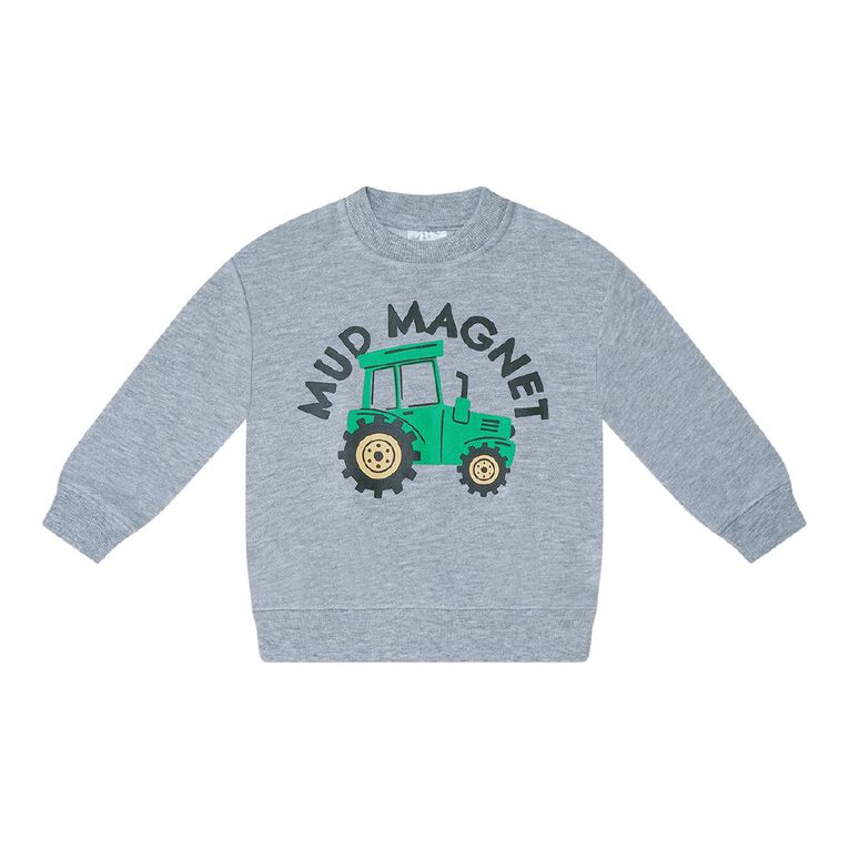 Young Original Toddler Boys' Printed Sweatshirt, Grey Mid, hi-res