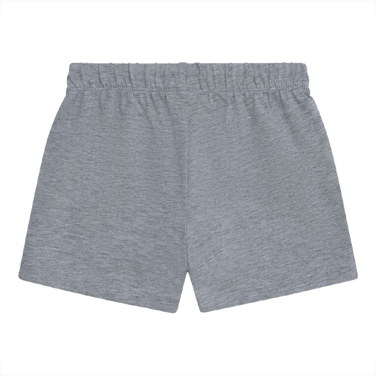 Young Original Toddler Boys' Plain Cotton Shorts, Grey Mid, hi-res
