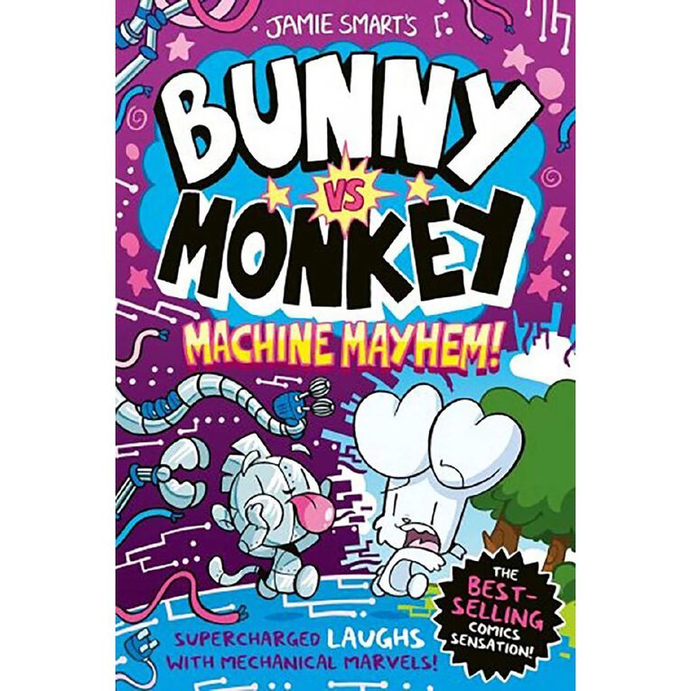 Bunny vs Monkey #6 Machine Mayhem by Jamie Smart, , hi-res