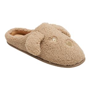 H&H Women's Sherpa Dog Scuff Slippers