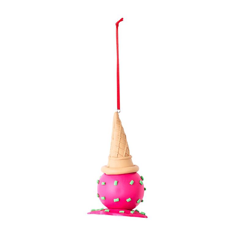 Wonderland Clay Tree Decoration Upside Down Ice Cream Cone, , hi-res