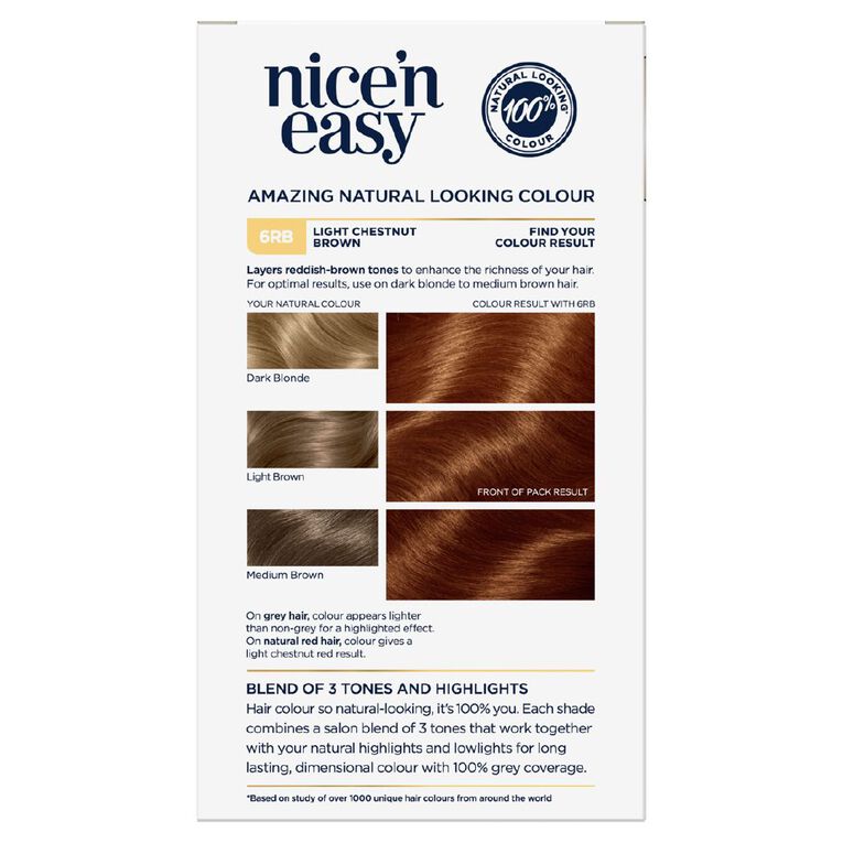 Clairol Nice n Easy 6RB Light Chestnut Brown, , hi-res