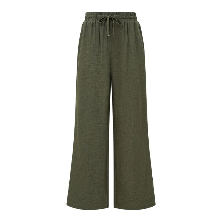 H&H Women's Wide Side Pants, Green Dark, hi-res
