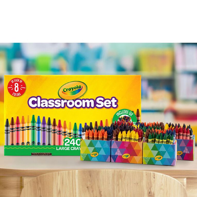 Crayola 240 Pack Large Crayon Classpack Assorted, , hi-res