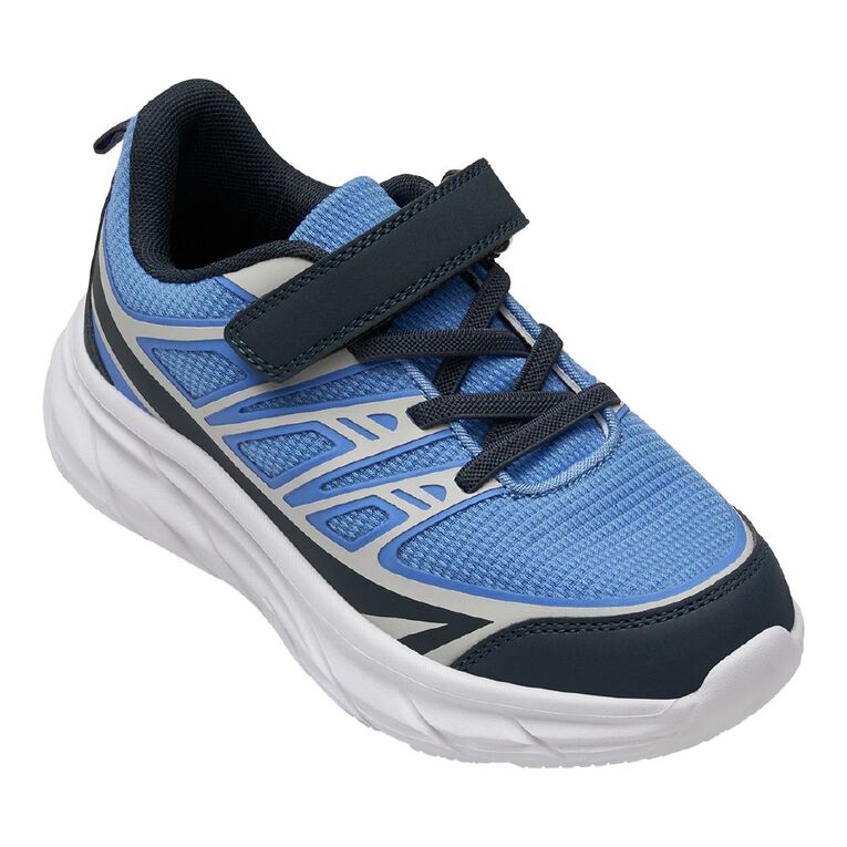 Active Intent Senior Kids' Niko Trainers, Blue Mid, hi-res