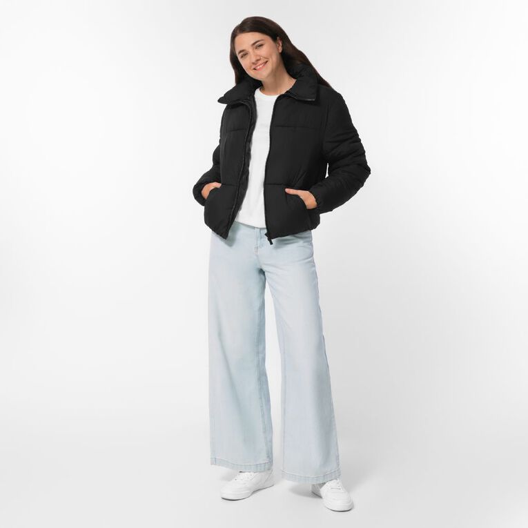 H&H Women's Puffer Jacket, Black, hi-res