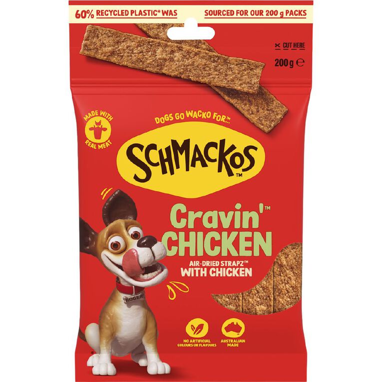 Schmackos Strapz Chicken Dog Treats 200g