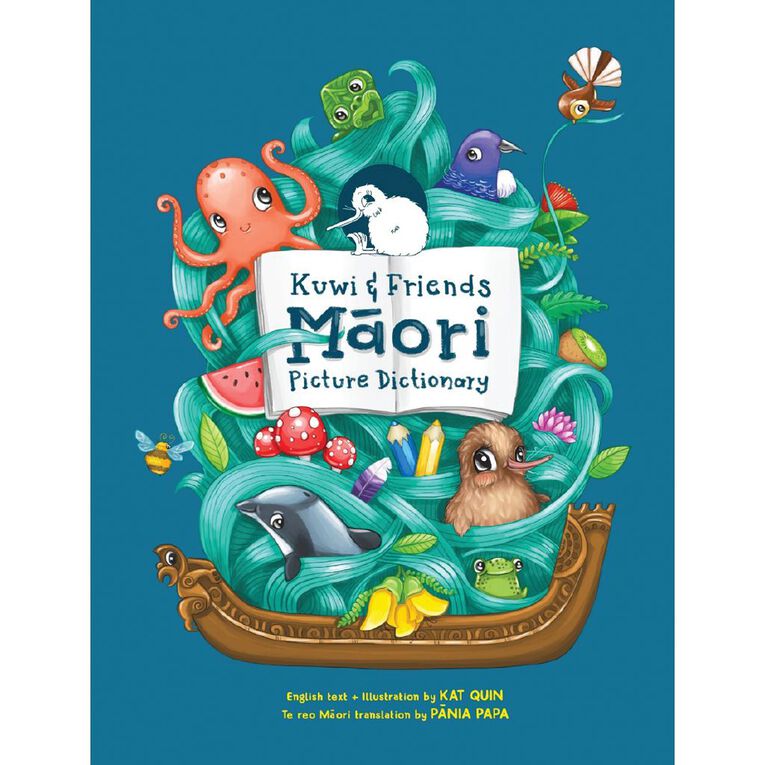 Kuwi & Friends Maori Picture Dictionary by Kat Quin, , hi-res