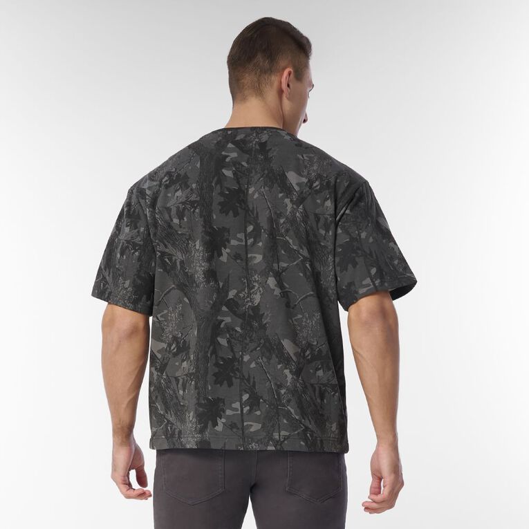 Garage Men's Boxy Tee French Terry, Black, hi-res