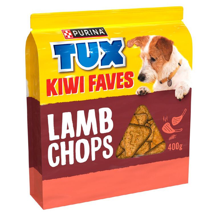 TUX Kiwi Faves Baked Lamb Chops Flavour Dog Treats 400g, , hi-res