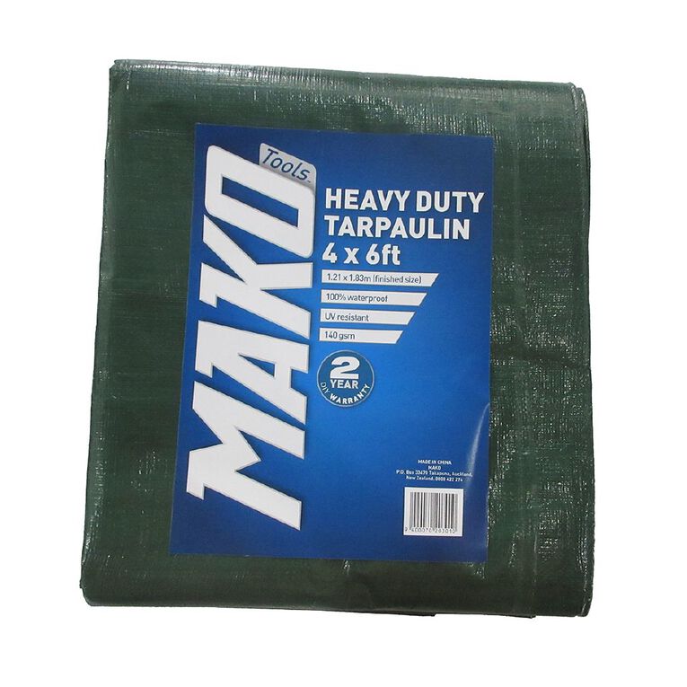 Mako Tarpaulin 140gsm  4ft x 6ft, , hi-res