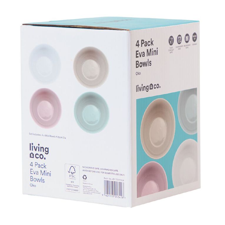 Living & Co Eva Mini Bowls 4 Pack, , hi-res