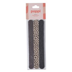 Poppi Nail Files Leopard 3 Pack
