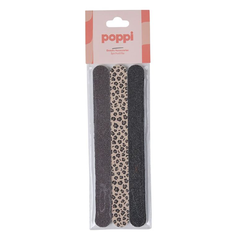 Poppi Nail Files Leopard 3 Pack, , hi-res