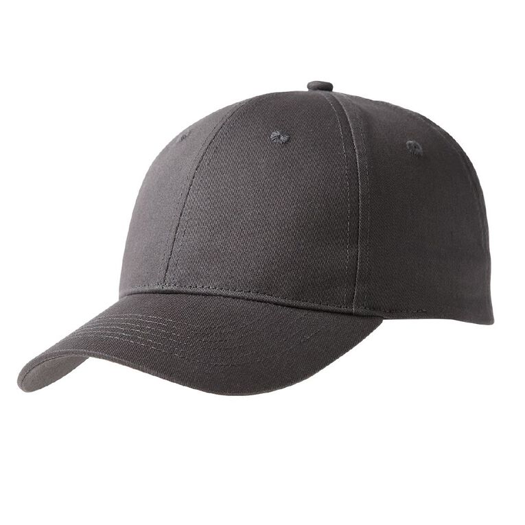 H&H Men's Curved Peak Cap, Grey Dark, hi-res