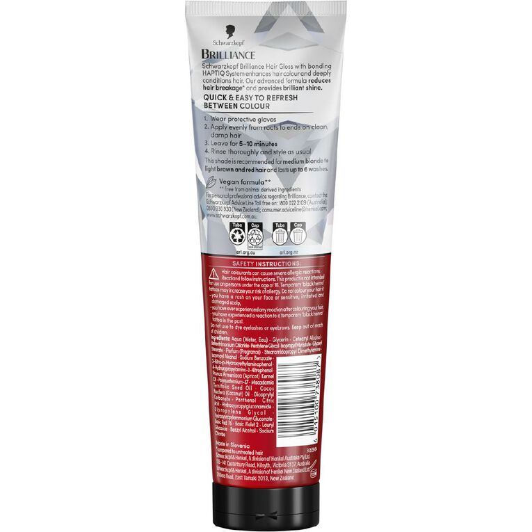 Schwarzkopf Brilliance Gloss Intense Red 150ml, , hi-res