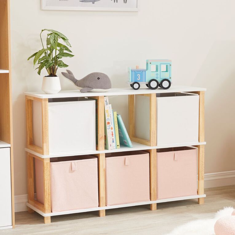 Living & Co Luca Kids 6 Cube Storage Unit, , hi-res
